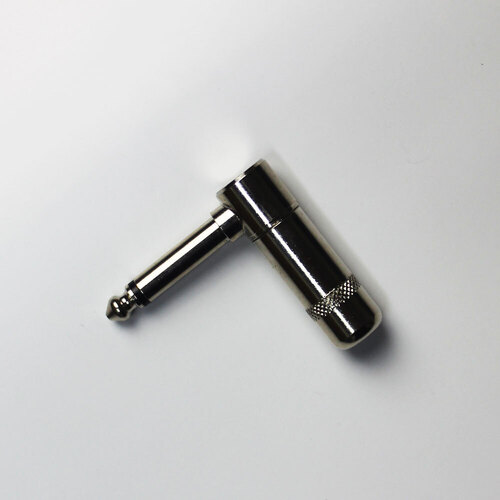 Leem 1/4" Metal Mono Right-Angled Cable Jack Plug - Pack of 1