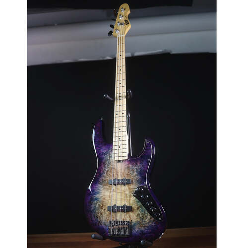 ESP Original Custom Shop AMAZE CTM Bass Guitar Poplar Burl Nebula Pink Purple Burst