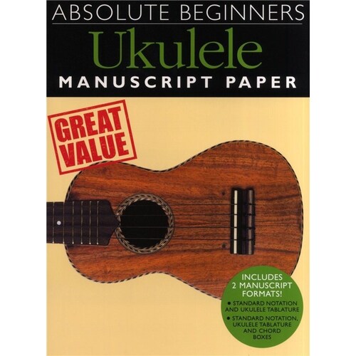 Absolute Beginners Ukulele Manuscript Paper