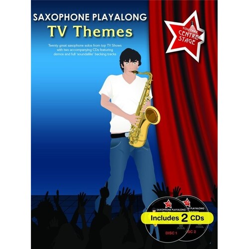Saxophone Playalong TV Themes Book/2CDs (Softcover Book/CD)