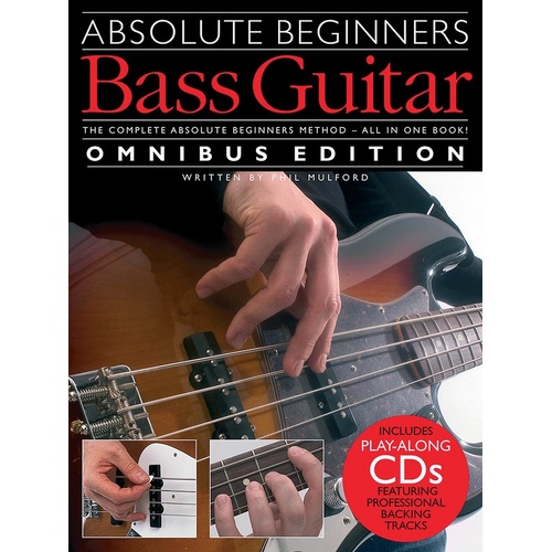 Absolute Beginners Bass Omnibus Book/2CDs (Softcover Book/CD)