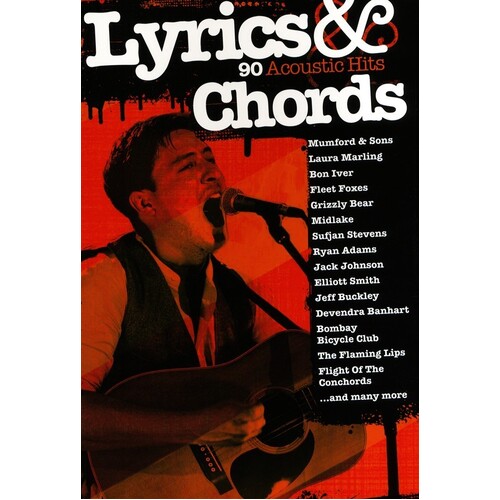 Lyrics And Chords 90 Acoustic Hits (Softcover Book)
