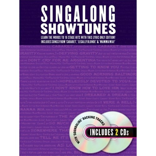 Singalong Showtunes Book 2Cds