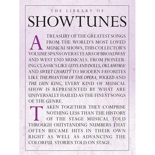 Library of Showtunes PVG Songbook