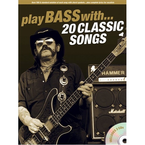 Play Bass With 20 Classic Songs - Songbook for Guitar
