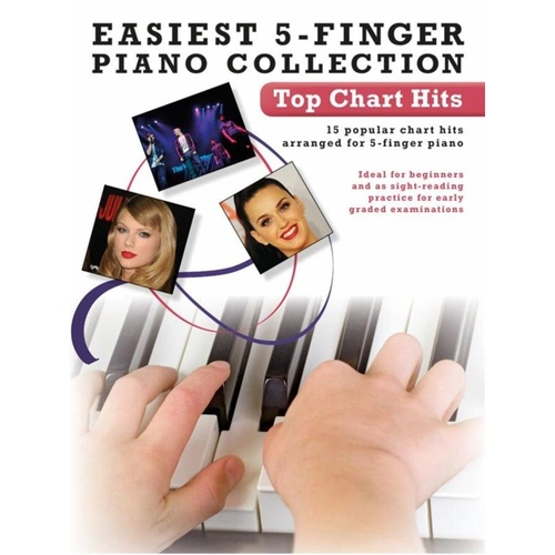 Easiest 5-Finger Piano Collection: Top Chart Hits Sheet Music for Beginners