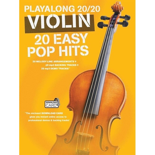 Playalong 20/20 Violin Songbook - 20 Easy Pop Hits with Backing Tracks