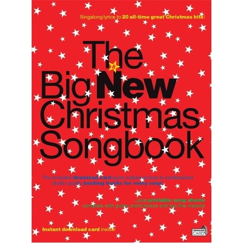 Big New Christmas Songbook PVG with Lyrics, Chord Boxes, and Download Card for Backing Tracks