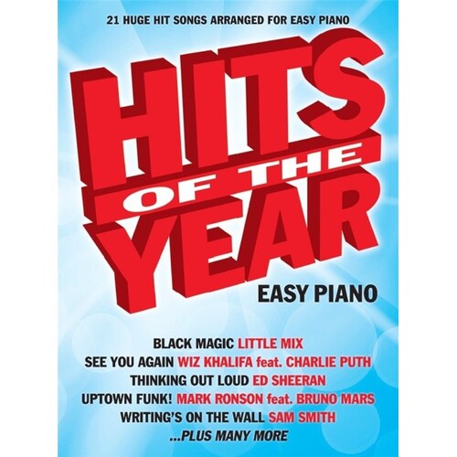 Hits Of The Year 2015 Easy Piano (Softcover Book)