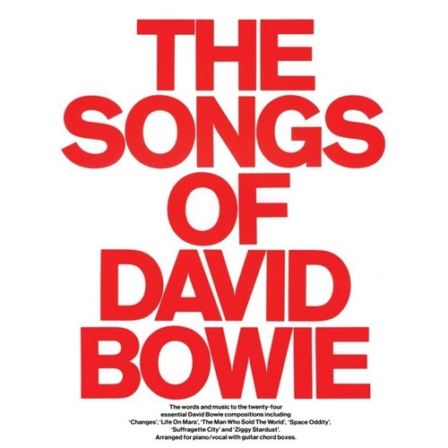 Songs of David Bowie PVG Songbook
