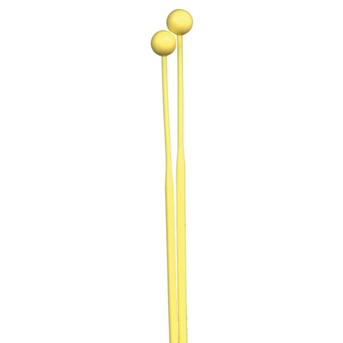 Glockenspiel Mallet / Beater Yellow PVC Plastic Pair