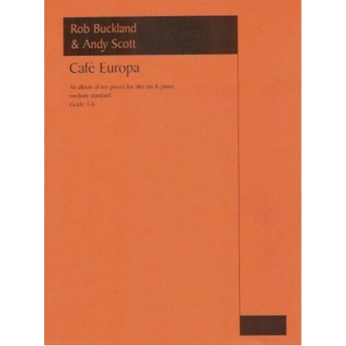 Cafe Europa For Alto Sax/Piano (Softcover Book)