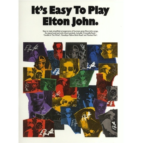 It's Easy To Play Elton John Songbook for Easy Piano with Lyrics and Chords