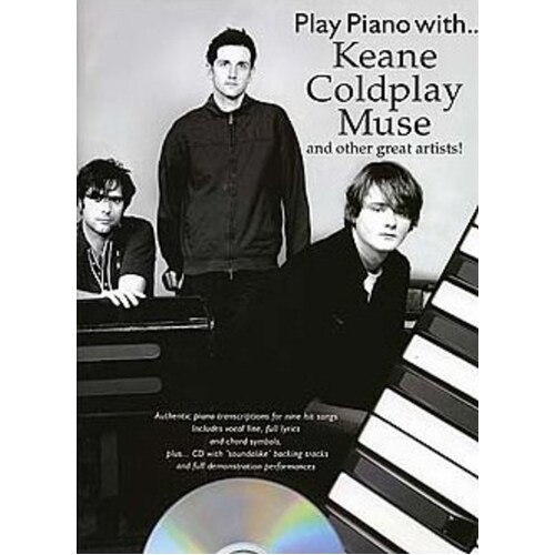 Play Piano With Keane Coldplay Muse Softcover Book/CD
