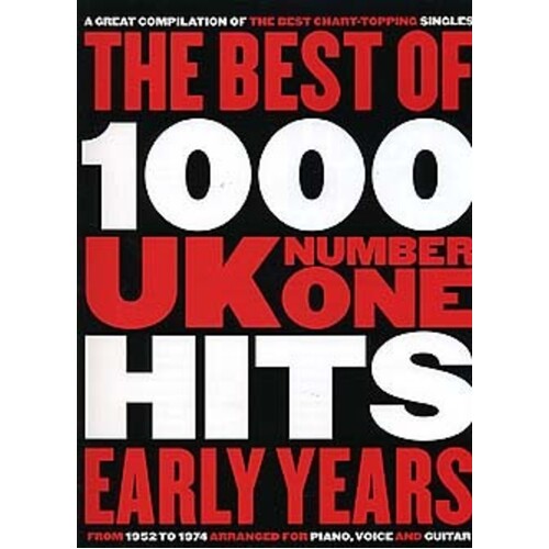 Best Of 1000 Uk No 1 Hits Early Years 1952-74 PVG (Softcover Book)