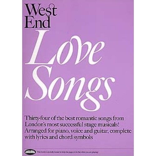 West End Love Songs PVG (Softcover Book)