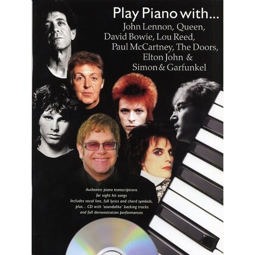 Play Piano With Lennon Queen Bowie Etc Softcover Book/CD
