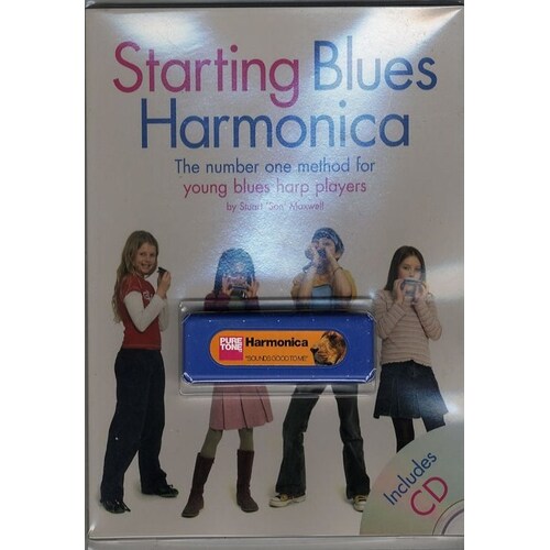 Starting Blues Harp Kids Book/CD/Harmonica Book