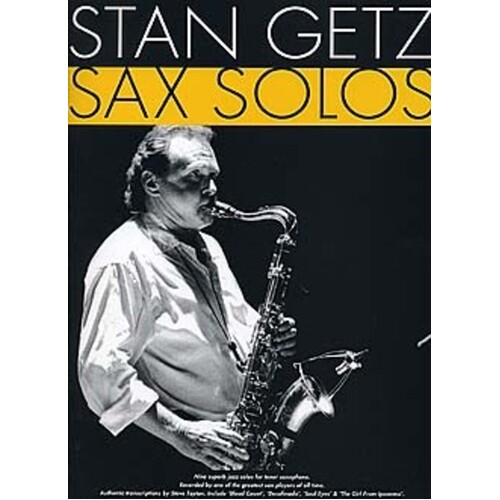 Stan Getz Sax Solos Tenor Sax (Softcover Book)