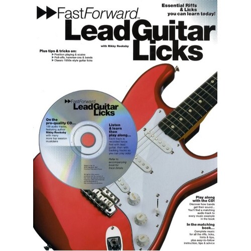 Fast Forward Lead Guitar Licks Softcover Book/CD