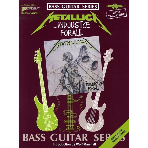 Metallica And Justice For All Bass TAB (Softcover Book)