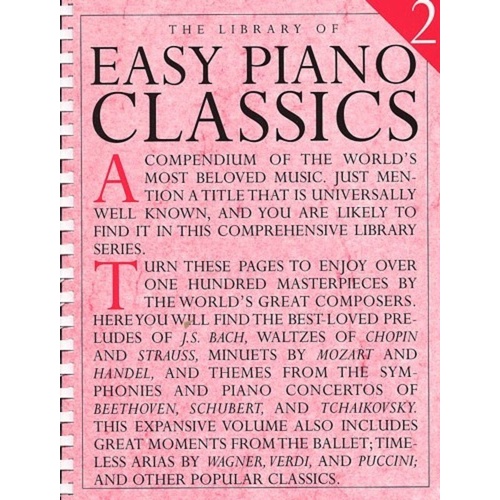 Library of Easy Piano Classics Book 2 Spiral Bound