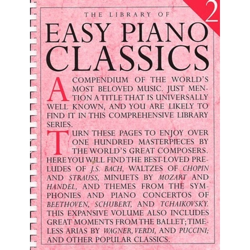 Library of Easy Piano Classics Book 2 - Spiral Bound