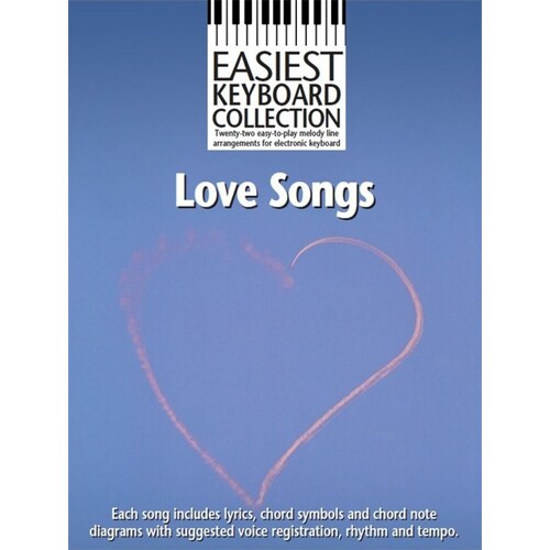 Easiest Keyboard Coll Love Songs (Softcover Book)