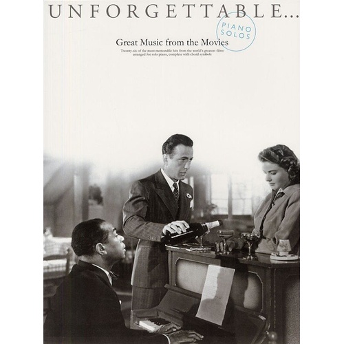 Unforgettable Great Music Movies Piano Solo Sheet Music