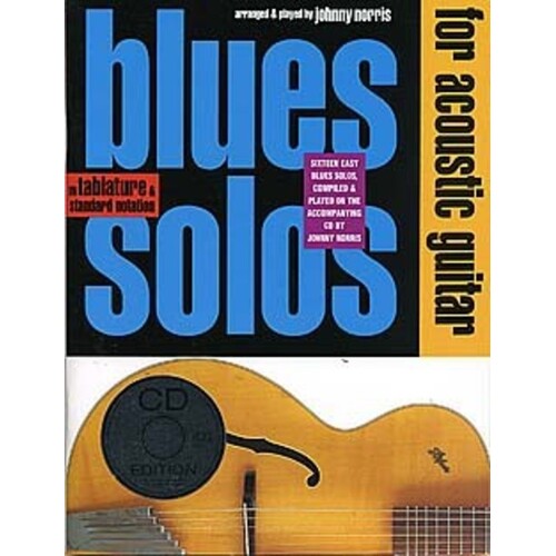 Blues Solos For Acoustic Guitar TAB Softcover Book/CD