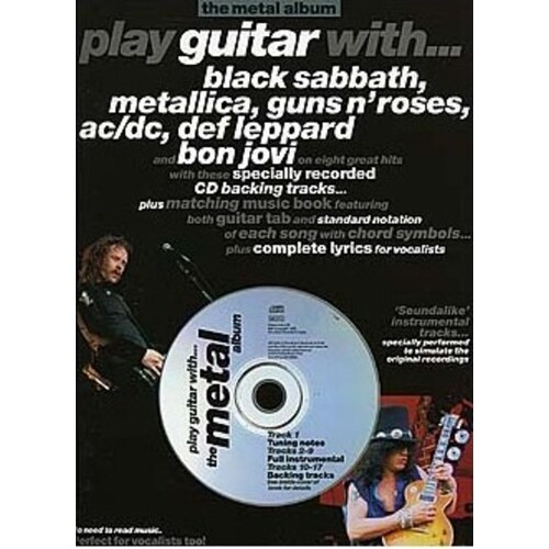 Play Guitar With Metal Album TAB Softcover Book/CD