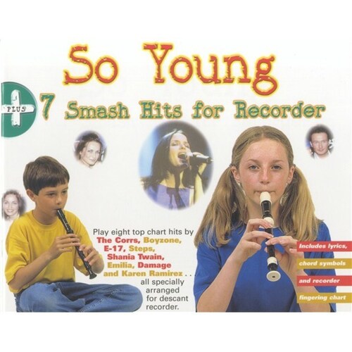 So Young And 7 Smash Hits For Recorder (Softcover Book)