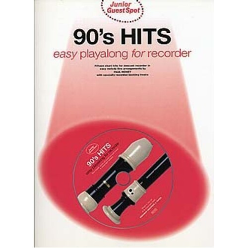 Junior Guest Spot 90s Hits Recorder Softcover Book/CD