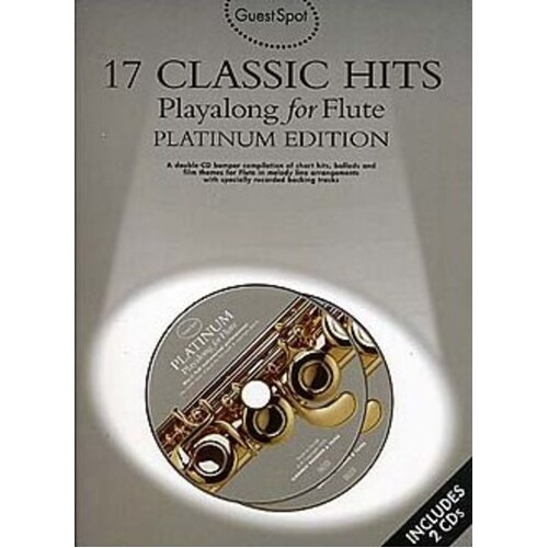 Guest Spot Platinum 17 Classic Hits Flute Softcover Book/CD