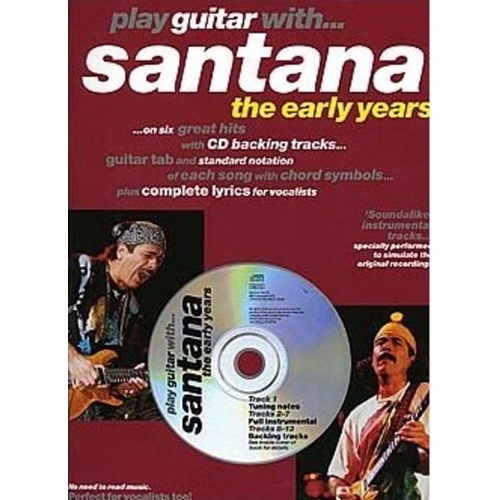Play Guitar With Santana Early Years Tab Book and CD