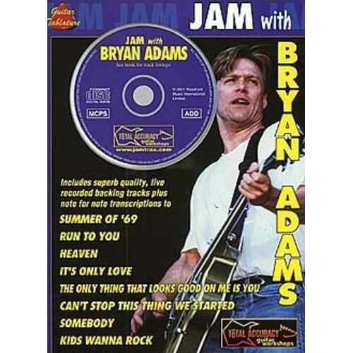 Jam With Bryan Adams Guitar TAB Softcover Book/CD