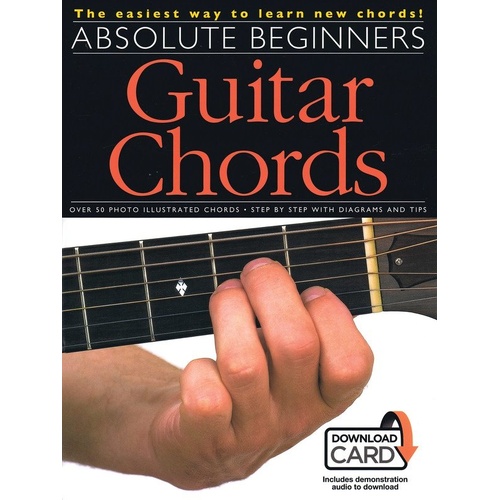 Absolute Beginners Guitar Chords Book with Download Card