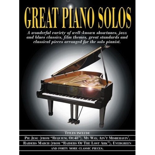 Great Piano Solos Black Book (Softcover Book)
