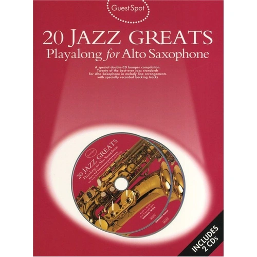 Guest Spot 20 Jazz Greats Alto Saxophone BK/CD