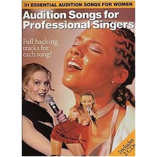 Audition Songs For Professional Singers Female Softcover Book/CD