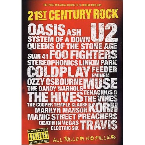 21st Century Rock Chord Songbook Slipcase (Hardcover Book) Book