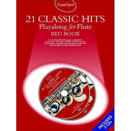 Guest Spot 21 Classic Hits Red Flute Softcover Book/CD