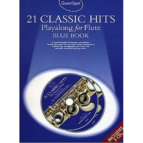 Guest Spot 21 Classic Hits Blue Flute Softcover Book/CD