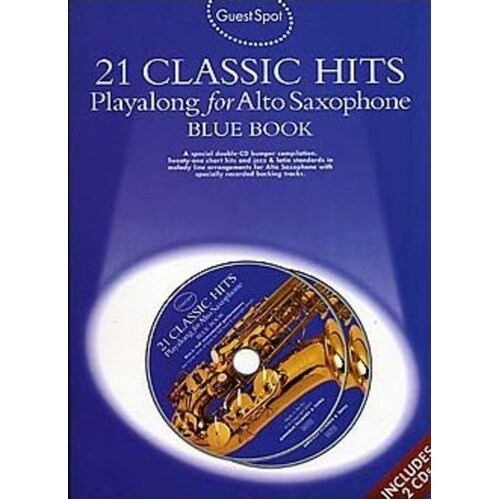 Guest Spot 21 Classic Hits Blue Alto Sax Softcover Book/CD
