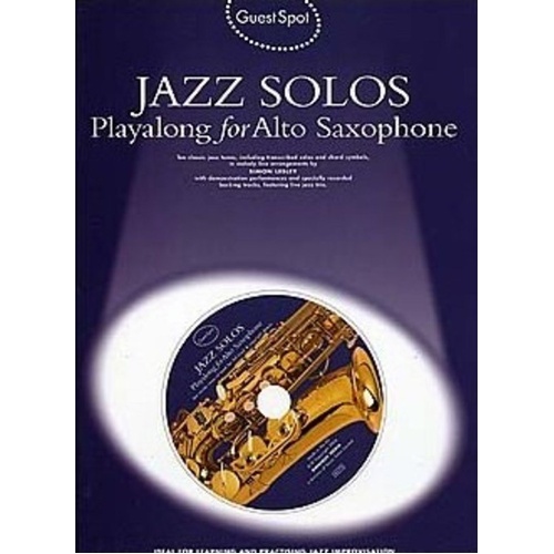 Guest Spot Jazz Solos for Alto Saxophone Book/CD
