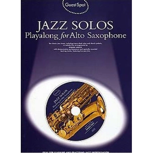Guest Spot Jazz Solos for Alto Saxophone BK/CD