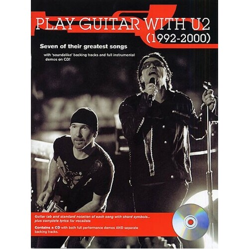 Play Guitar With U2 (1992-2000) Softcover Book/CD