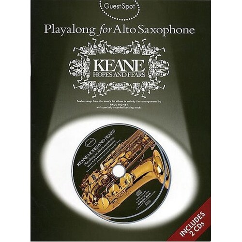 Guest Spot Keane Hopes And Fears Alto Sax Softcover Book/CD