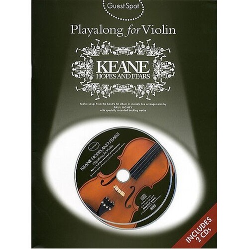 Guest Spot Keane Hopes And Fears Violin Softcover Book/CD