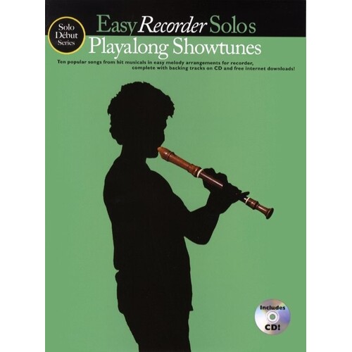 Easy Recorder Solos Playalong Showtunes Softcover Book/CD